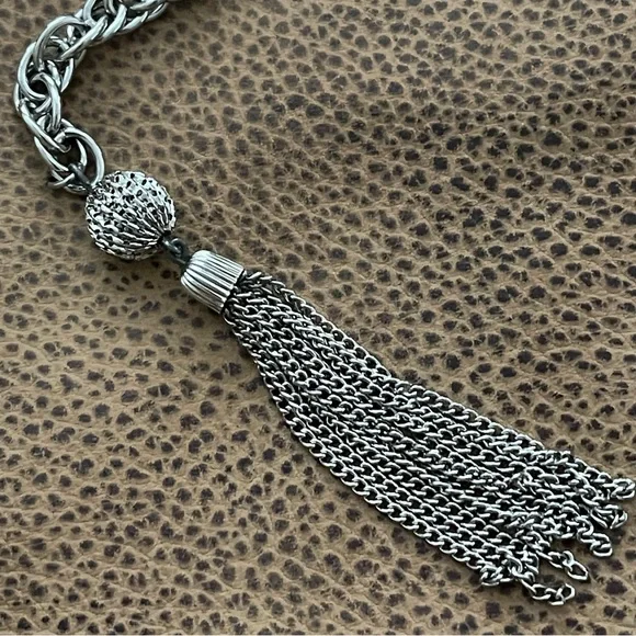 Vintage Silver Metal Chain Belly Waist Belt - Picture 9 of 13